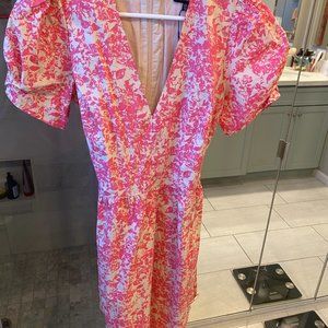 Belt It Cotton Pocketed Floral Dress